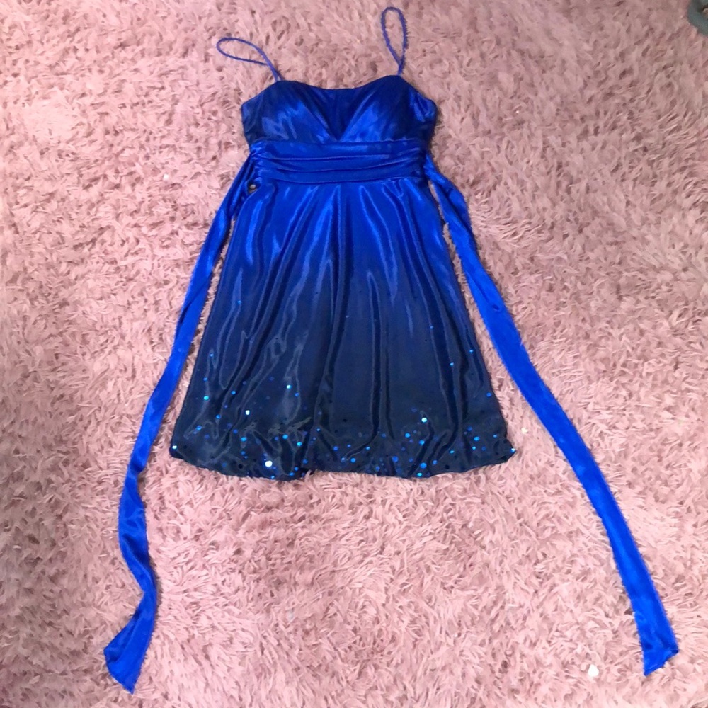 Blue ombré short dress
